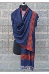 Blue textured Kullu shawl
